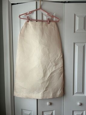 COS Cream Midi Straight Skirt NWT